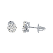 FUNKSTEP 1.00 CTW SILVER MOISSANITE ICED OUT EARRINGS I 992111