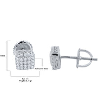 FLORET SILVER MOISSANITE EARRINGS |992101