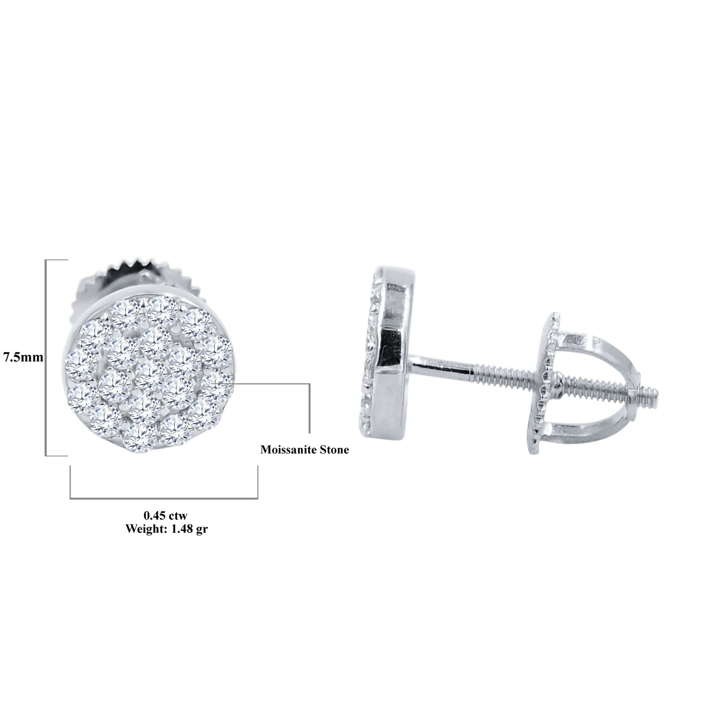 LIMPID SILVER MOISSANITE EARRINGS | 991611