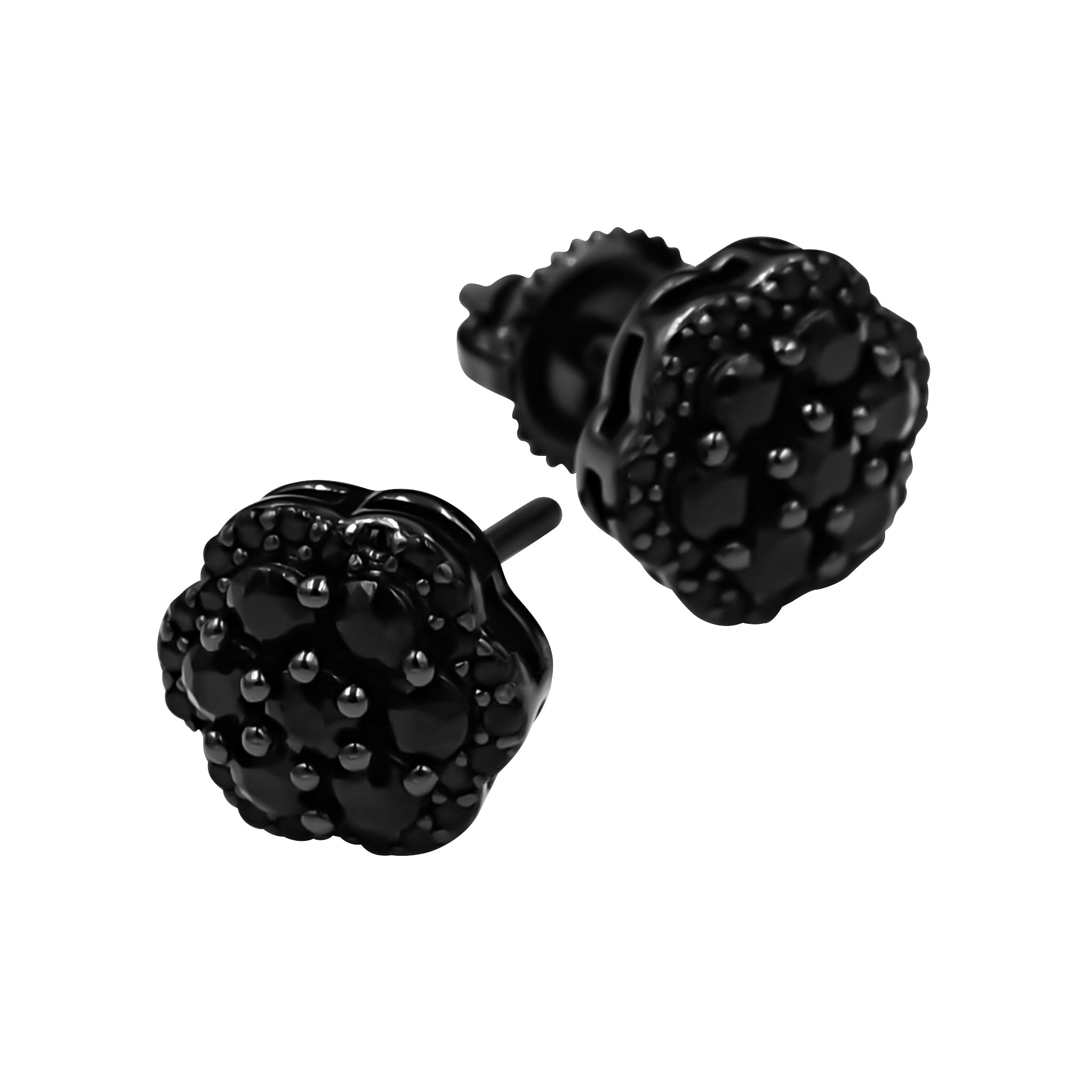 ONYX FLORALS STERLING SILVER EARRINGS  | 9219683