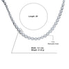 ELIGERE SILVER MOISSANITE CHAIN 6 MM I 994831