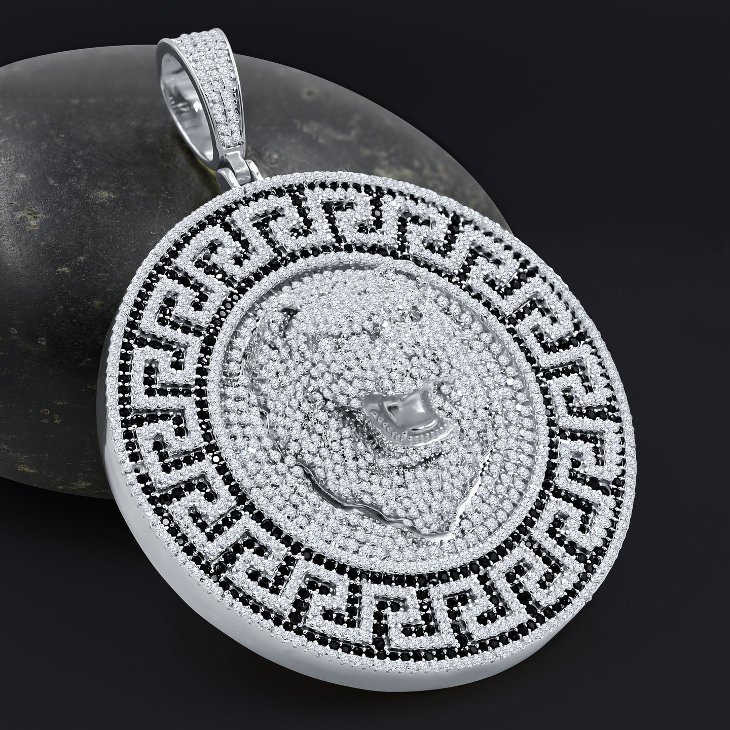 SUBLIMINAL 7.05 CTW 925 MOISSANITE RHODIUM ICED OUT PENDANT I 996561