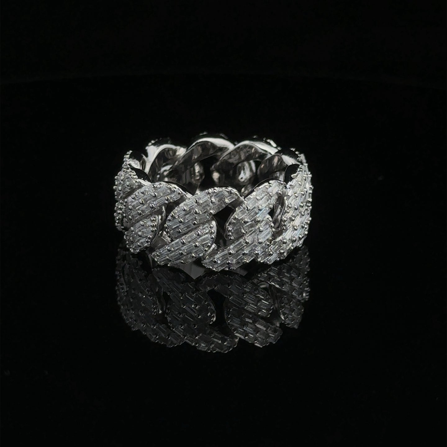 POLAR 925 SILVER CZ MENS RHODIUM ICED OUT RING | 9222231