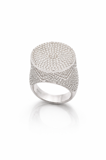 9910141 | 3.79ctw VVS/D 925 Moissanite Rhodium Ring