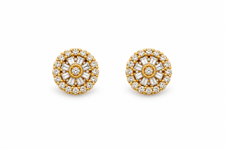 999552 | 925 Moissanite Gold Earring