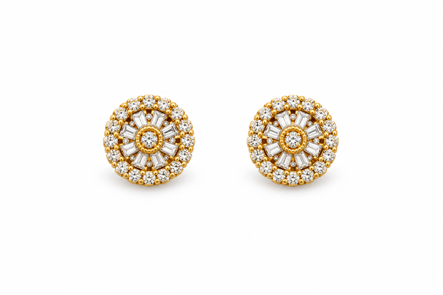 999552 | 925 Moissanite Gold Earring