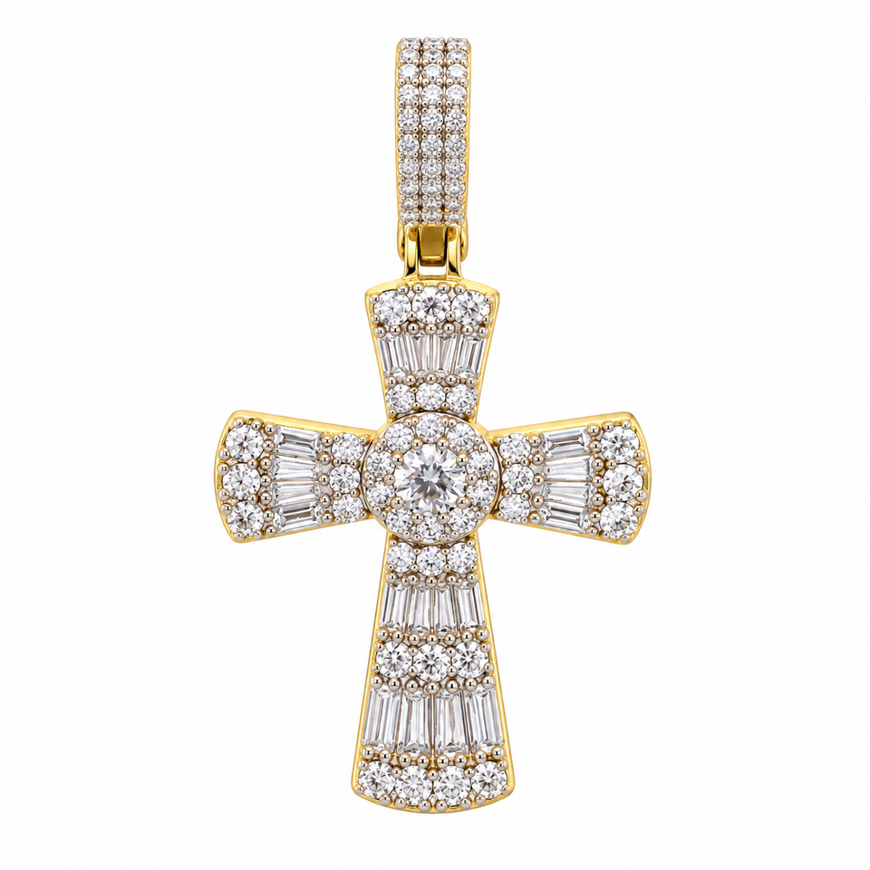 995592 | 925 Moissanite Gold Pendant