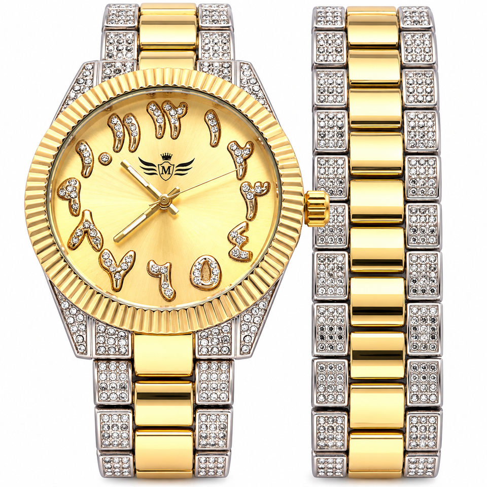 5306242 | Ultra Bling TT Gold White MOP Watch