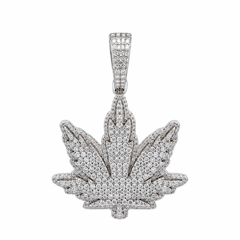 9912111 | 3.52 CTW 925 Silver Moissanite Rhodium Pendant