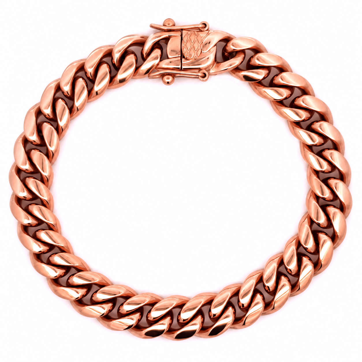 9311805 | Steel Rose Gold 12mm 8.5" Bracelet