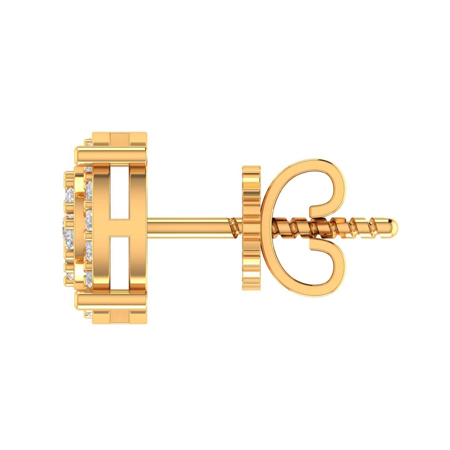 SWANK 10K GOLD MOISSANITE EARRINGS I 980022