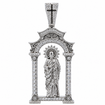9912141 | 3.03 CTW 925 Silver Moissanite Rhodium Pendant