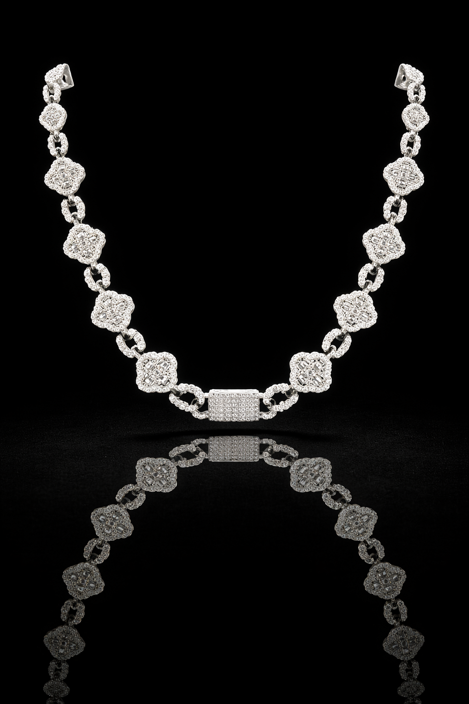 963911 | CZ Brass Rhodium Chain