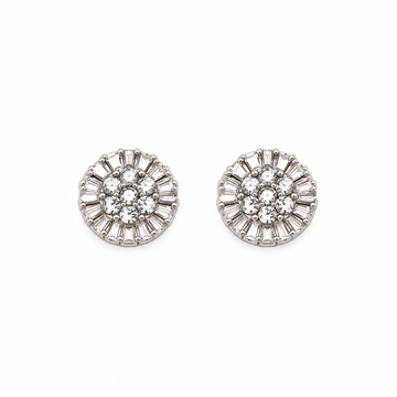 9100321 | 0.64 CTW Brass Moissanite Rhodium Earring