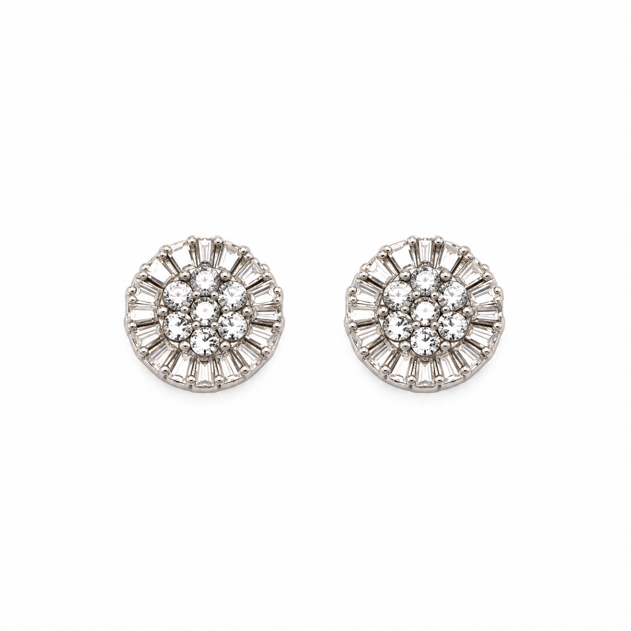 9100321 | 0.64 CTW Brass Moissanite Rhodium Earring