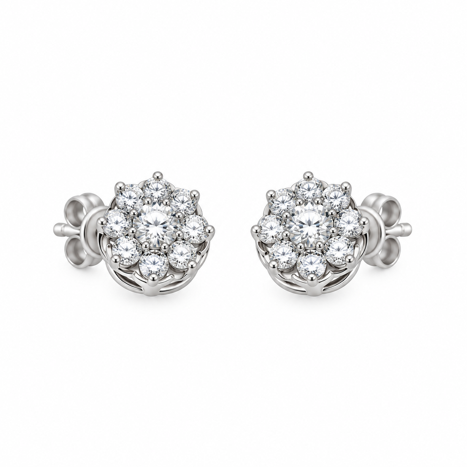 9911841 | 925 Moissanite Rhodium Earring