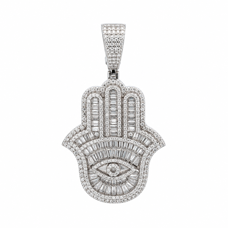 9912091 | 5.99 CTW 925 Silver Moissanite Rhodium Pendant