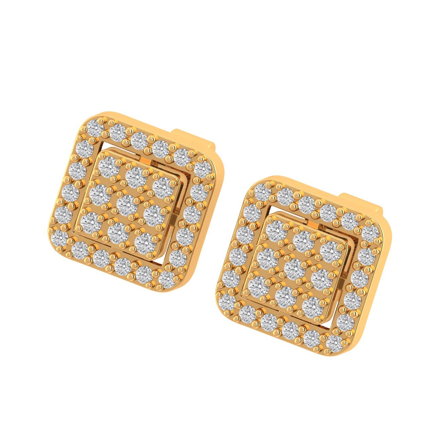 CLANNISH 10K GOLD MOISSANITE EARRINGS I 980032