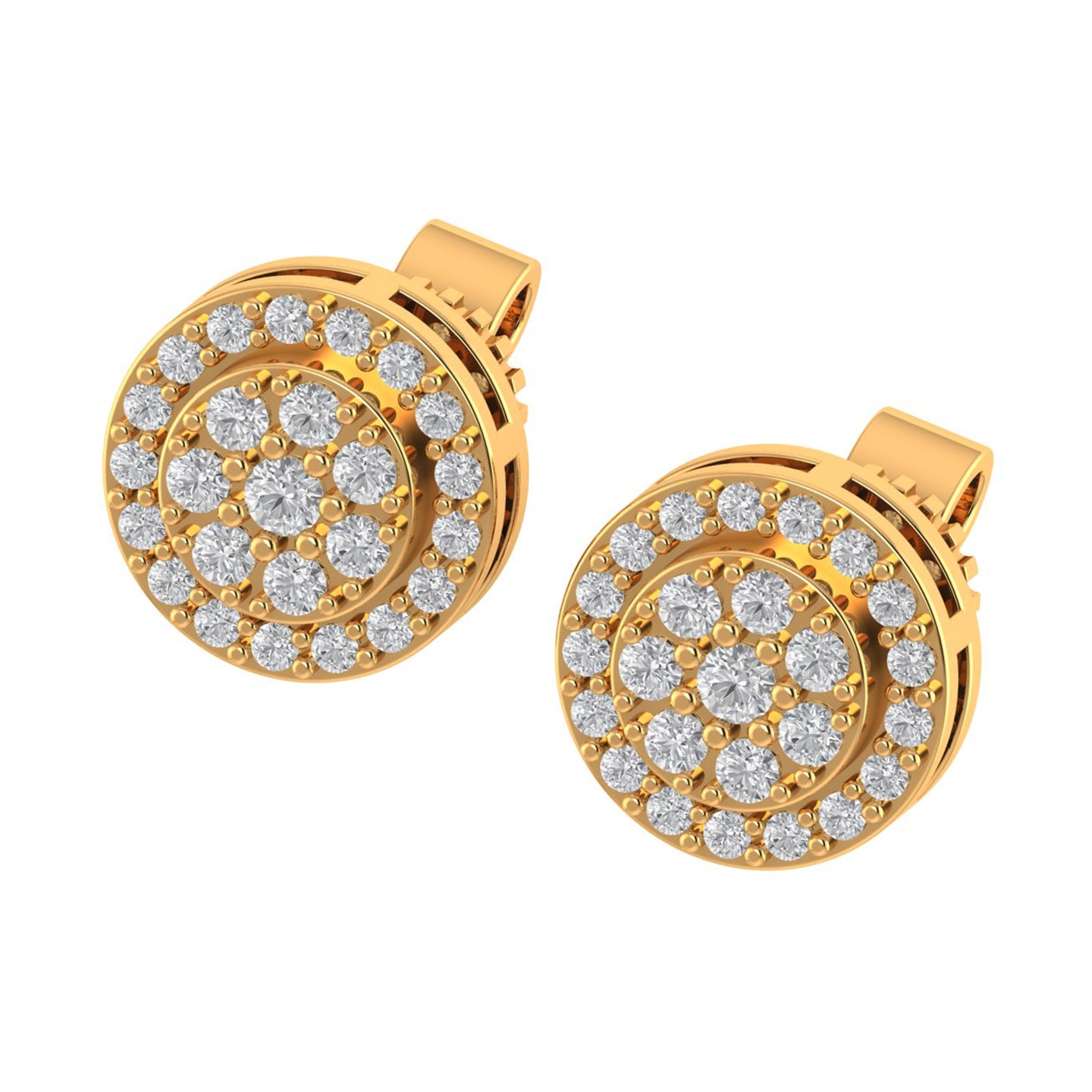 CAPER 10K GOLD MOISSANITE EARRINGS I 980122