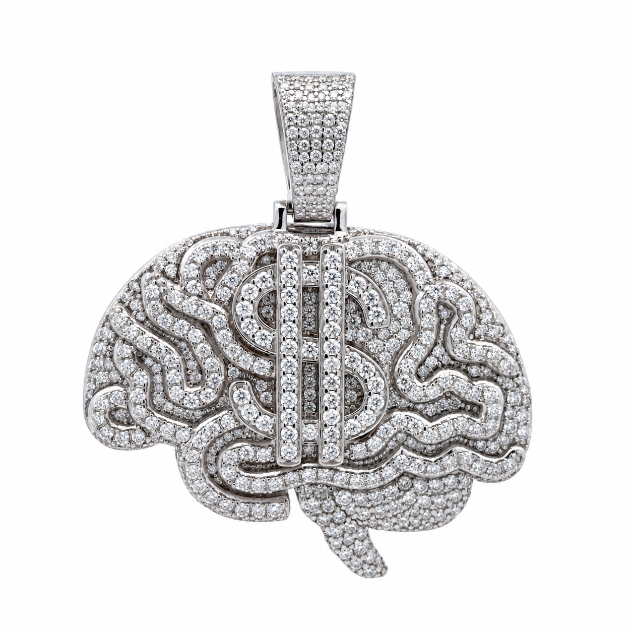 9912261 | 9.25 CTW 925 Silver Moissanite Rhodium Pendant