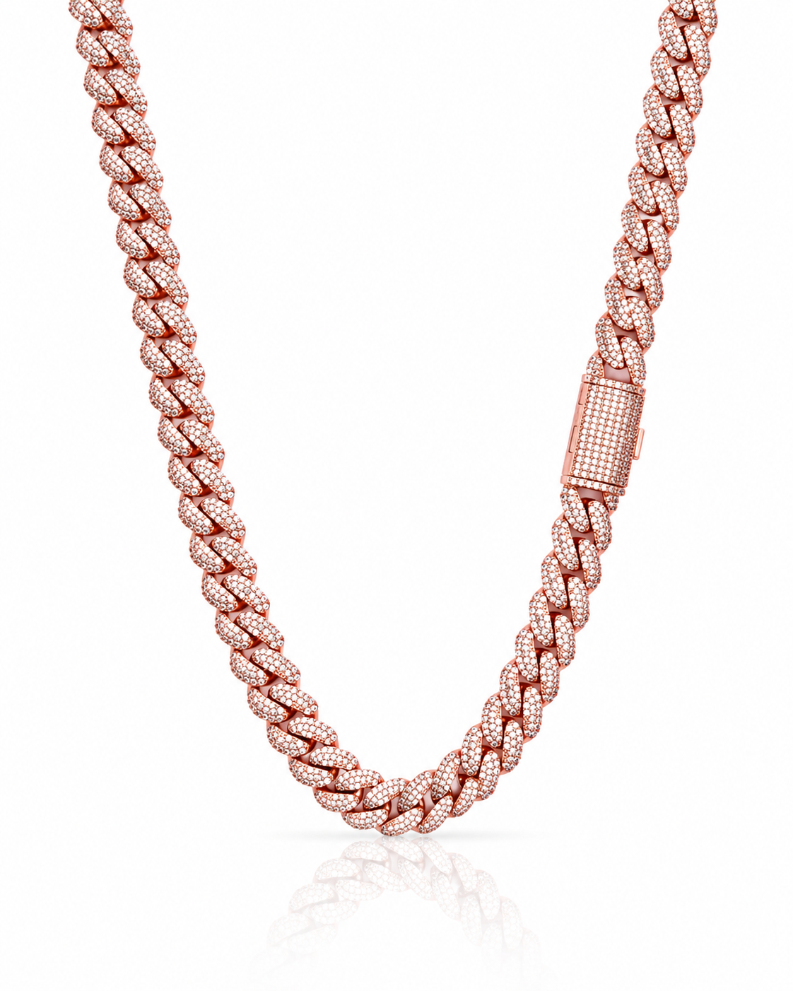 963705 | Brass Rose Gold 10mm 20" Stallion Cuban Chain
