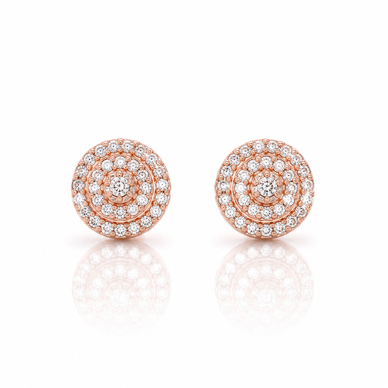 999125 | 925 Moissanite Rose Gold Earrings