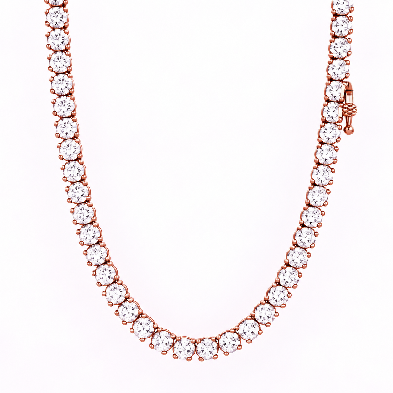928595 | 925 Silver Rose Gold 4mm 24" Necklace