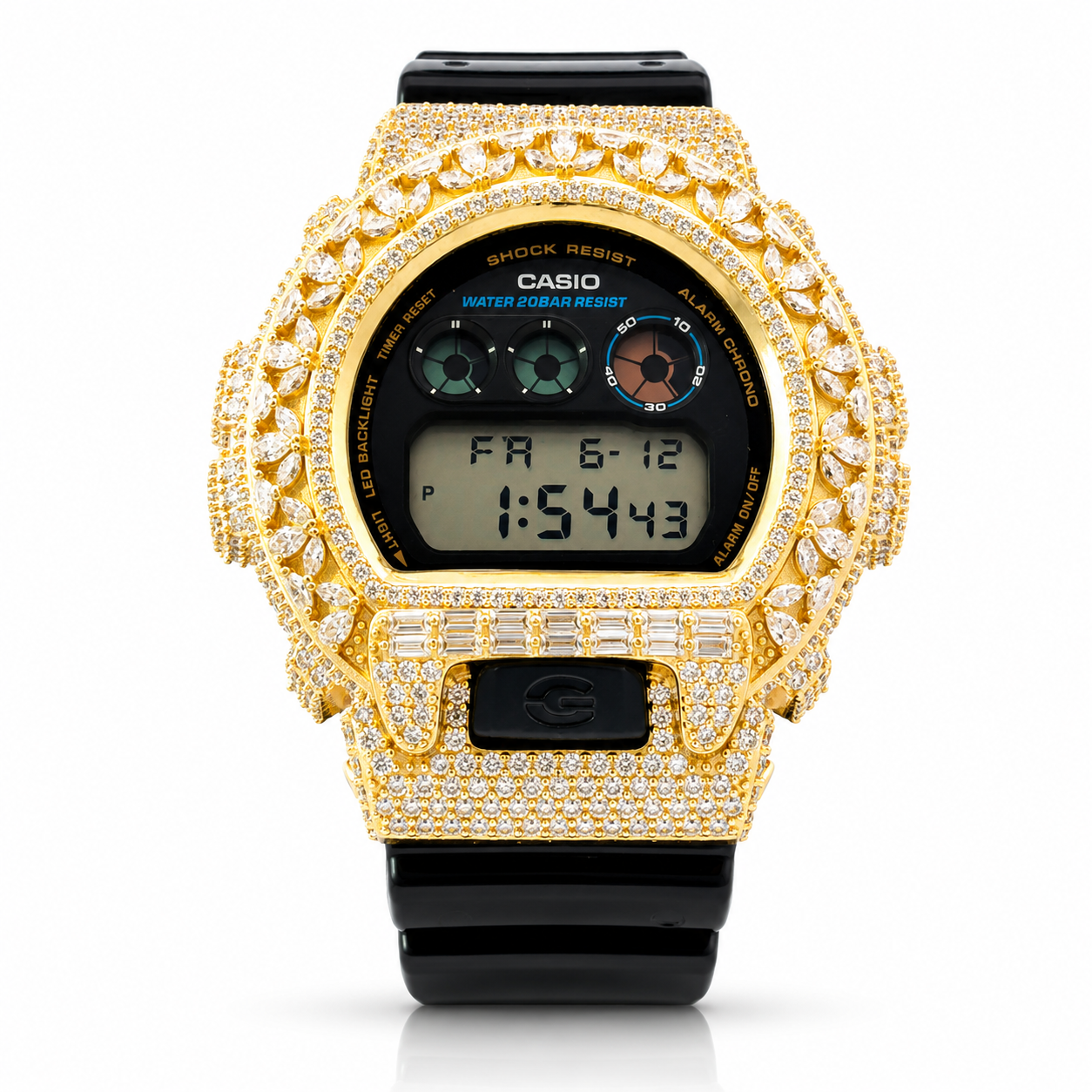 590282 | Brass Moissanite G-Shock Gold Watch