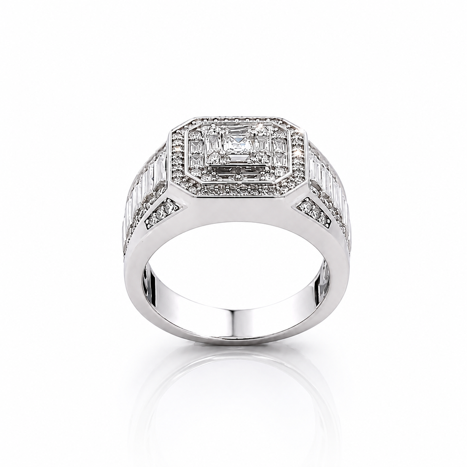9911451 | 925 Moissanite Rhodium Ring