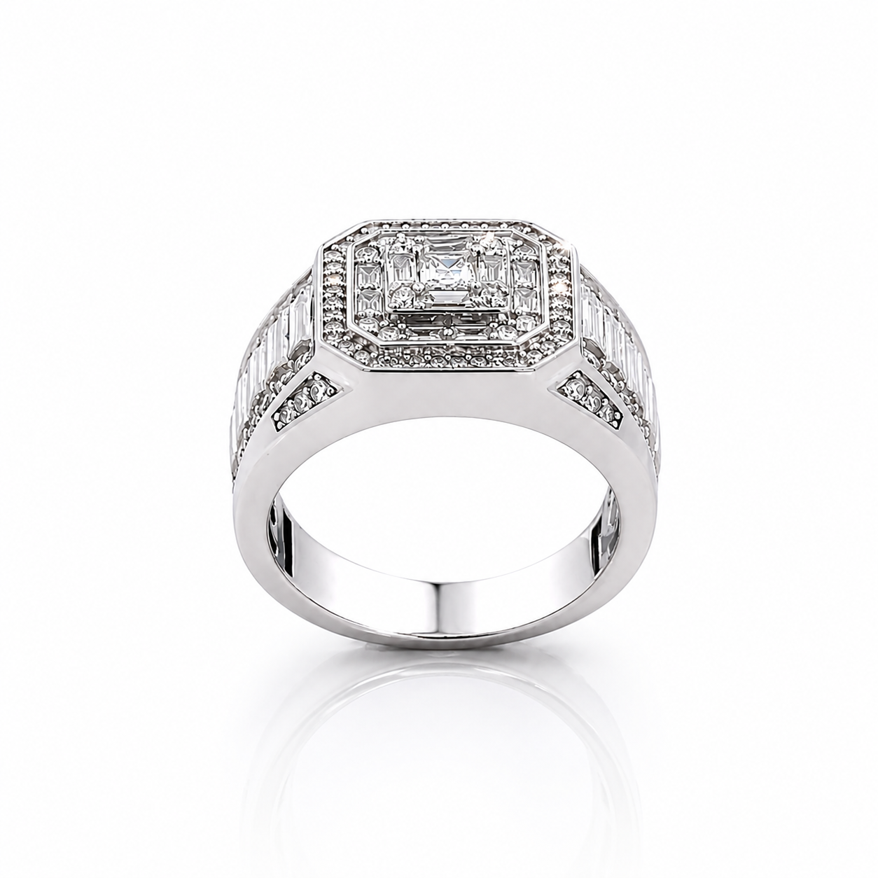 9911451 | 925 Moissanite Rhodium Ring