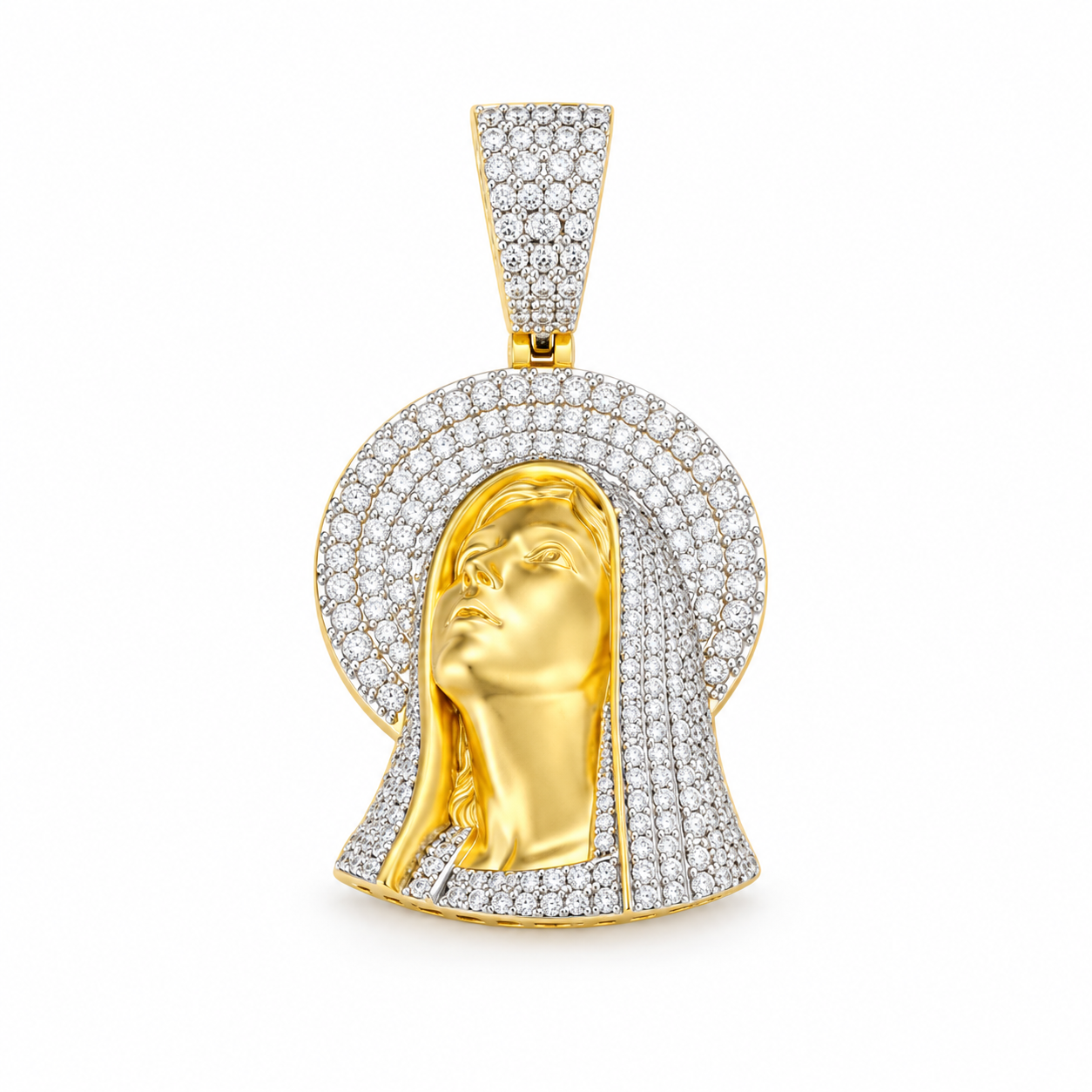 9912281 | 925 Silver Moissanite White Gold Pendant