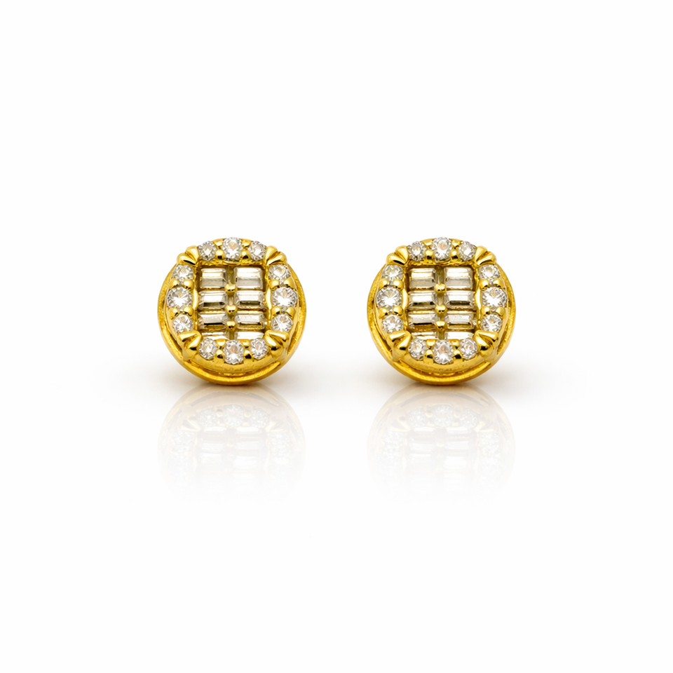 999532 | 925 Moissanite Gold Earring