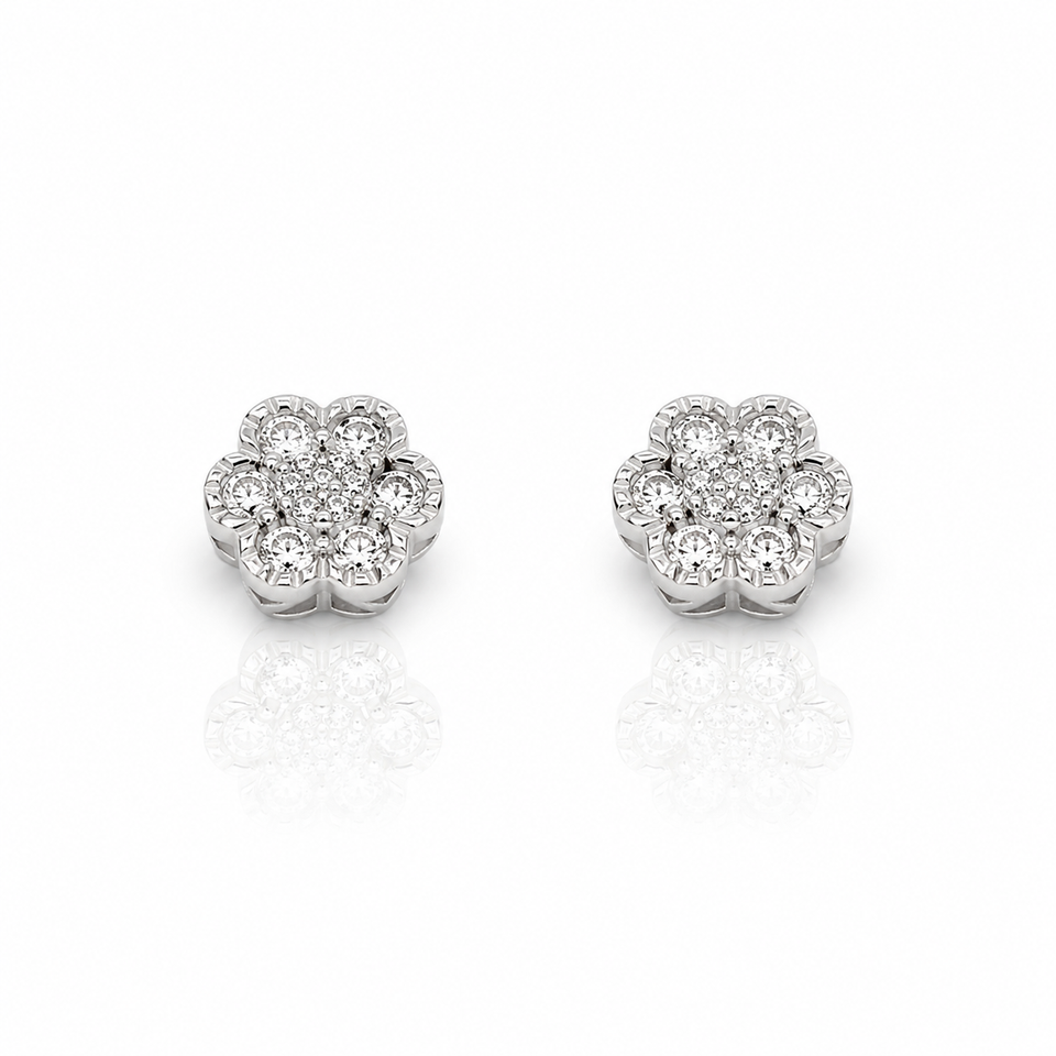 9911221 | Moissanite Rhodium Earrings