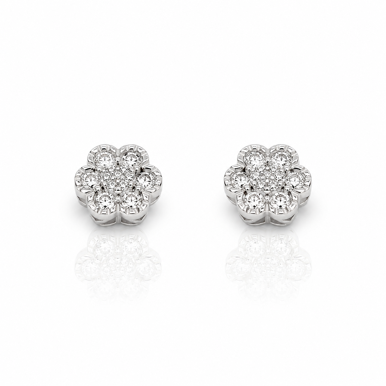 9911221 | Moissanite Rhodium Earrings