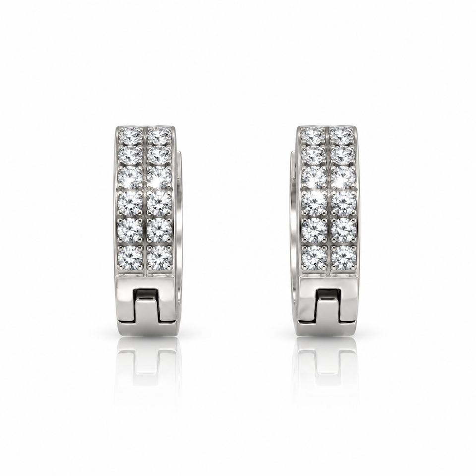 9312911 | Steel Moissanite Rhodium Earring