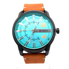 5411176 | Executive Leather Brown + Aqua Watch