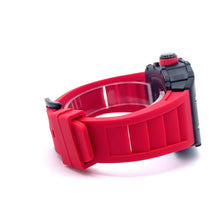 REVELAR CURREN RED LEATHER ICED OUT WATCH I 541566