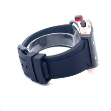 EXUBER CURREN BLACK LEATHER ICED OUT WATCH I 541583