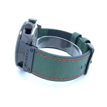 QUIXAN CURREN GREEN LEATHER ICED OUT WATCH I 5416122