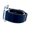 DAYA CURREN BLUE LEATHER ICED OUT MENS WATCH I 541633