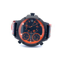 ELYSIANCE CURREN BLACK LEATHER ICED OUT WATCH I 541643