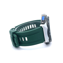 VERVA CURREN GREEN LEATHER ICED OUT WATCH I 5416622