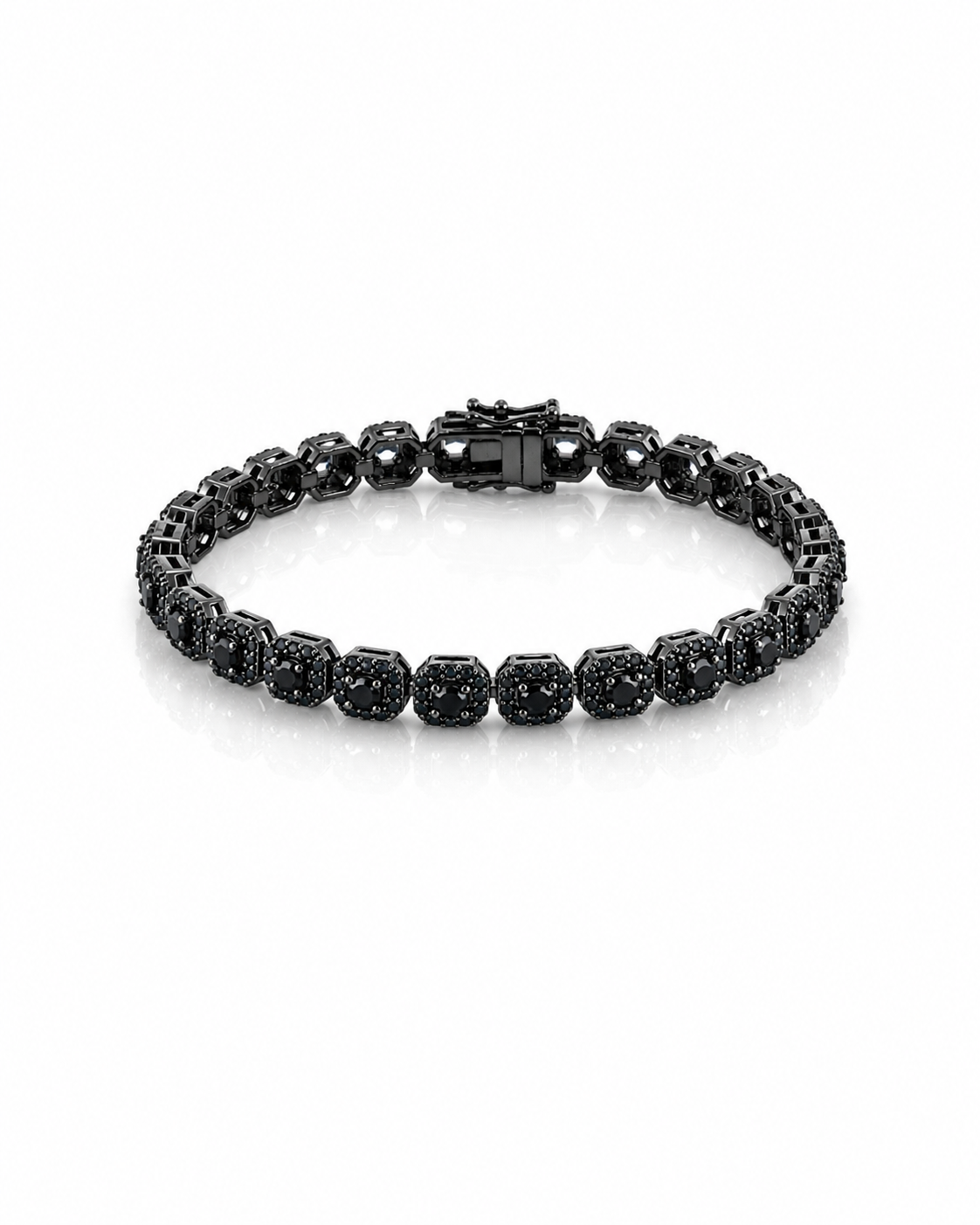 963283 | Brass Black 6mm 7" Ice Cube Bracelet