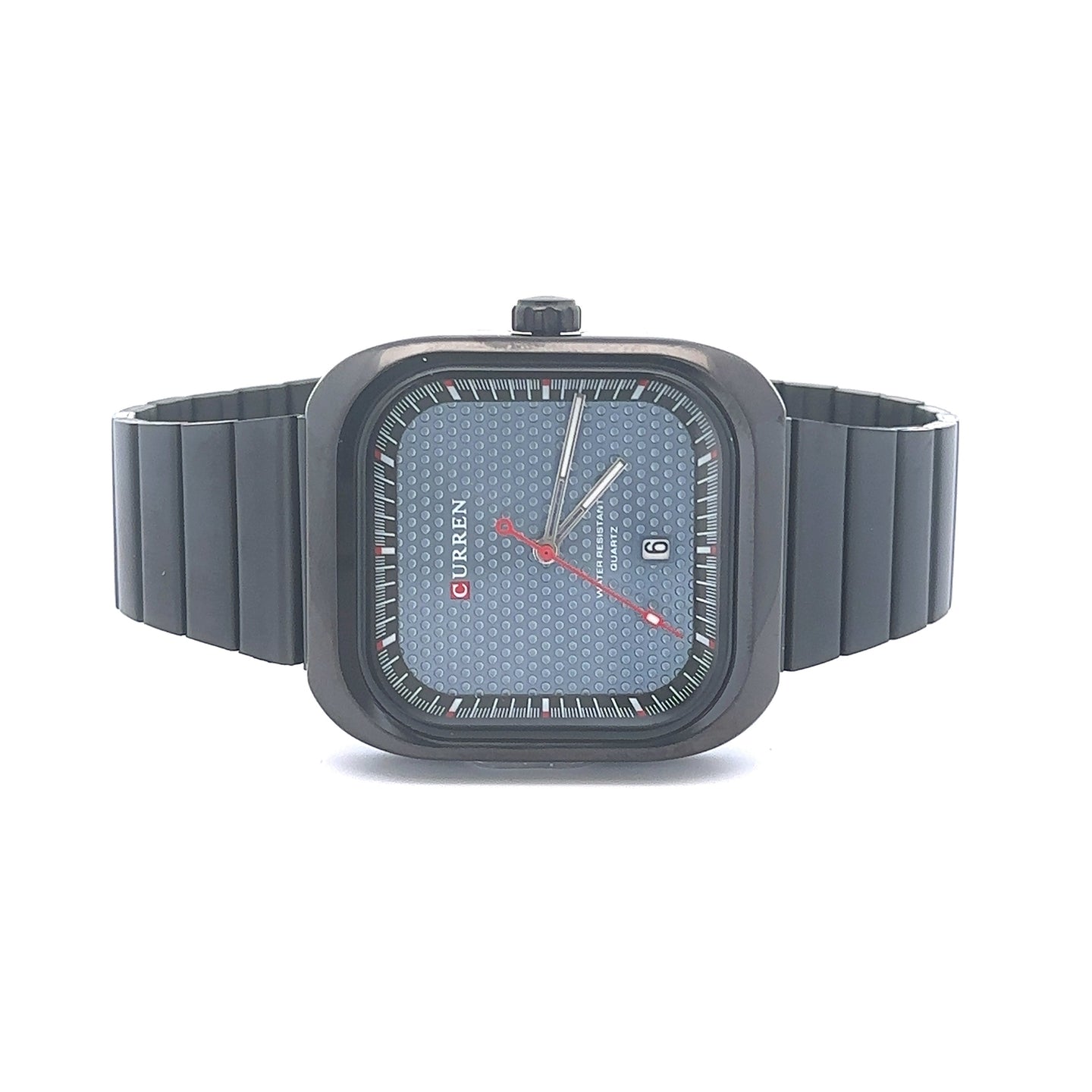 EVOCATIVE METAL BACK BLACK CURREN ICED OUT WATCH I 551633