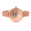 QUIN METAL BACK ROSE GOLD STAINLESS ICED OUT LADIES WATCH I 551665