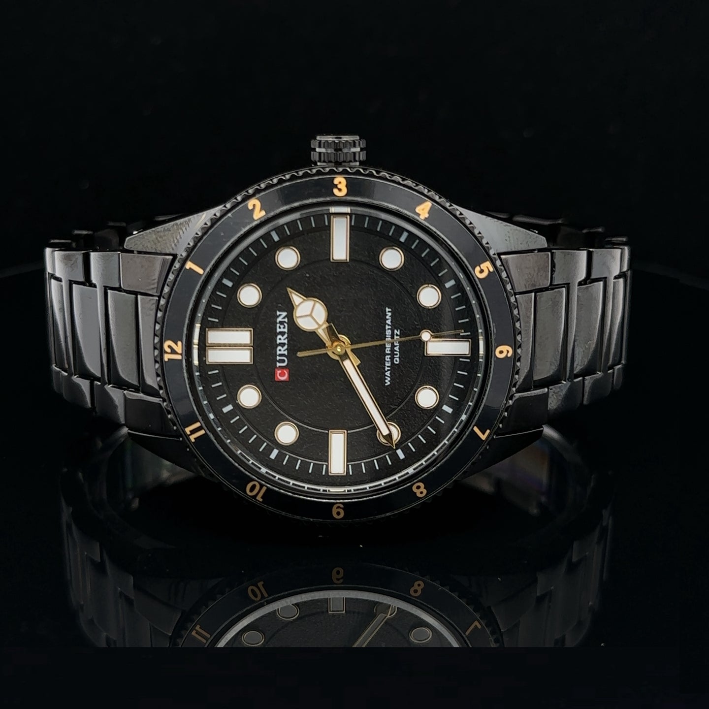 PENUMBRA METAL BACK STAINLESS ICED OUT MENS WATCH I 551703