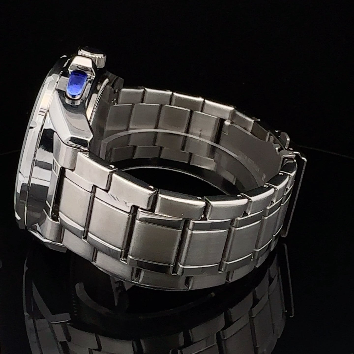 LUMINESCE METAL BACK CURREN ICED OUT MENS WATCH I 5517213