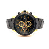 AUREATED METAL BACK BLACK STAINLESS ICED OUT WATCH I 551773