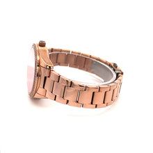 JUBBILANT METAL BACK ROSE GOLD PINK STAINLESS ICED OUT WATCH I 551806