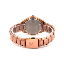 JUBBILANT METAL BACK ROSE GOLD PINK STAINLESS ICED OUT WATCH I 551806